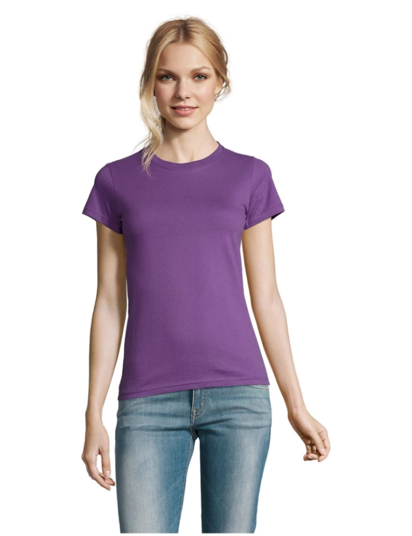 Sols - T-shirt imperial feminina gola redonda