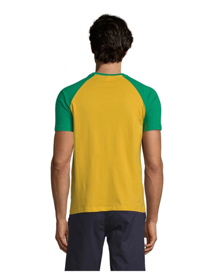 imagem de T-shirt de homem manga raglan de dois tons2