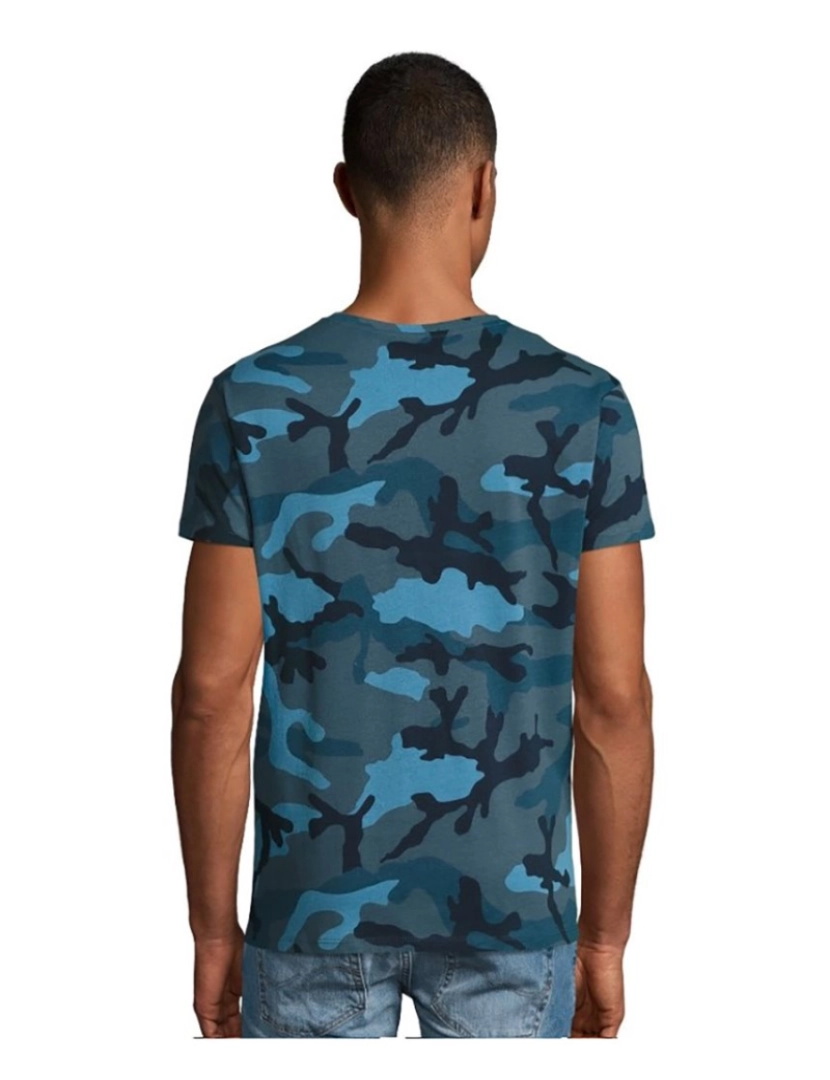 imagem de T-shirt camuflada decote redondo para homem2