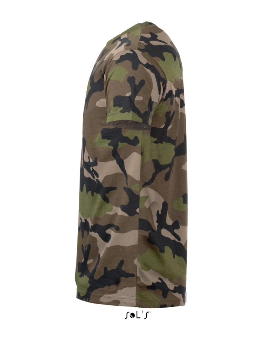 imagem de T-shirt camuflada decote redondo para homem2