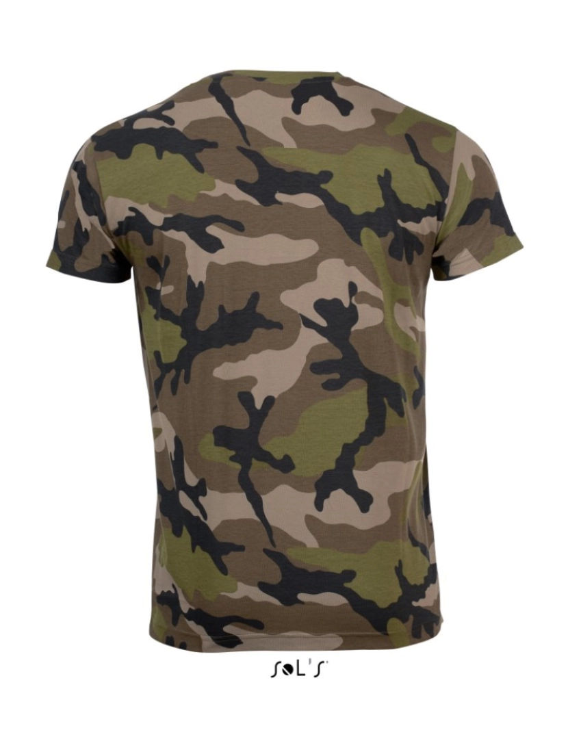 imagem de T-shirt camuflada decote redondo para homem3