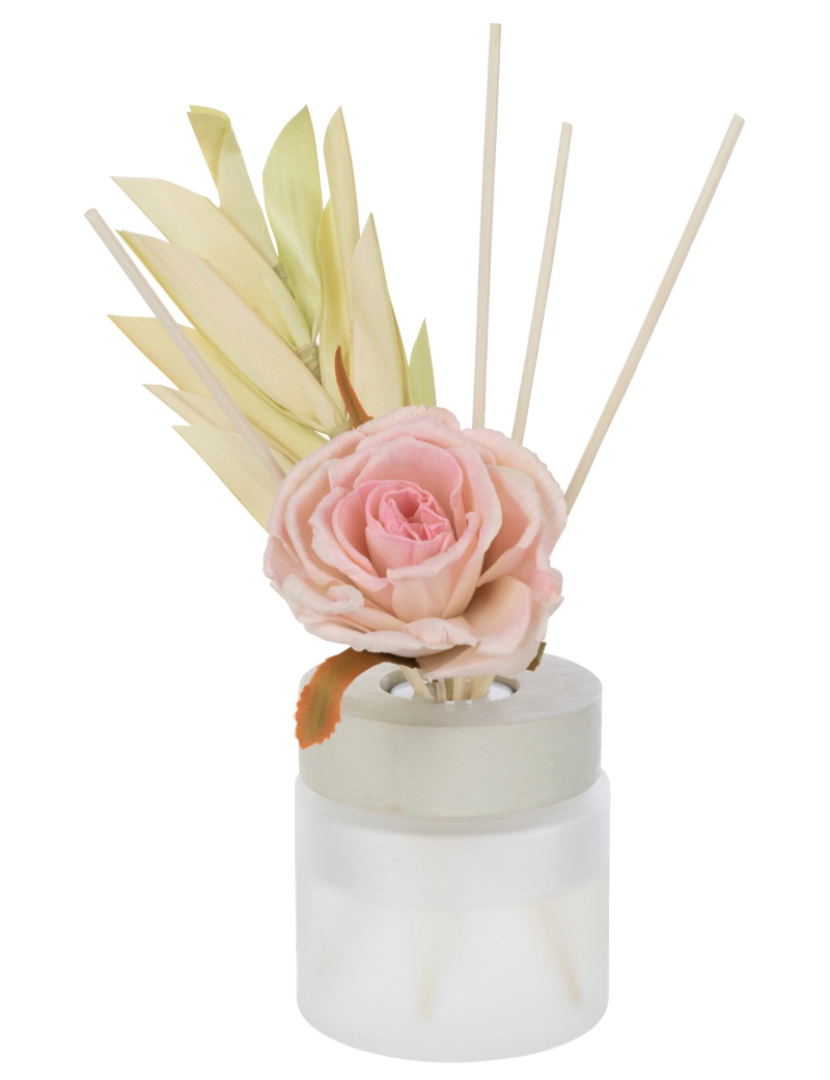 imagem de J-Line Oil Perfume+Flower Glass Pink1