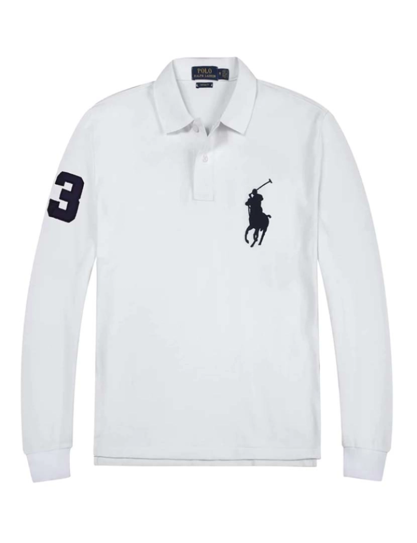Ralph Lauren - Polo Branco Logo grande Preto