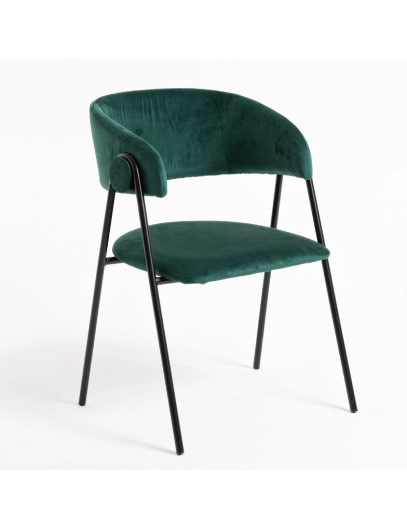 Presentes Miguel - Cadeira Mihu Black Veludo - Verde