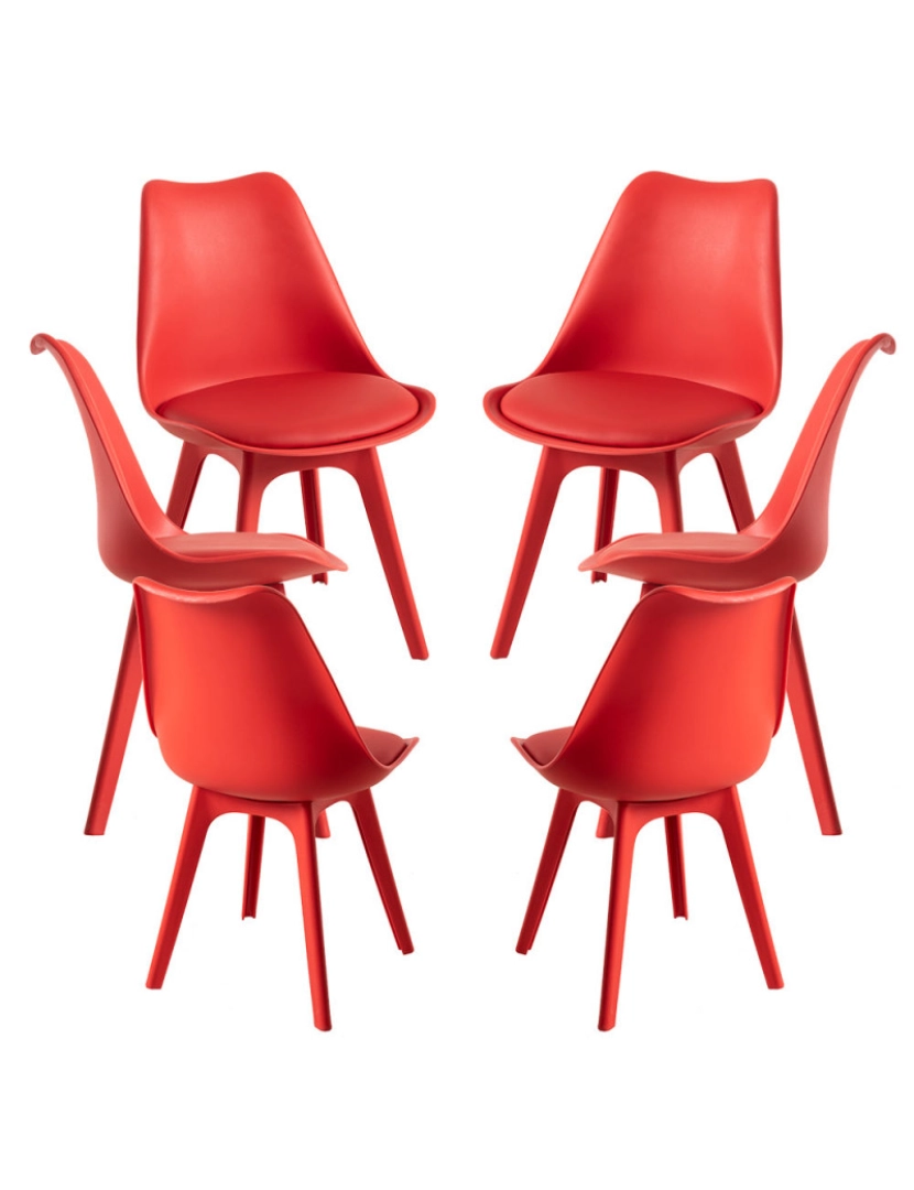 Presentes Miguel - Pack 6 Cadeiras Synk Suprym - Vermelho