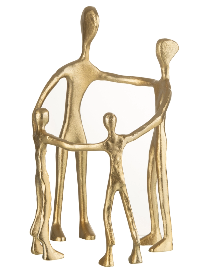 J-Line - J-Line Estátua Família Círculo de Alumínio Ouro