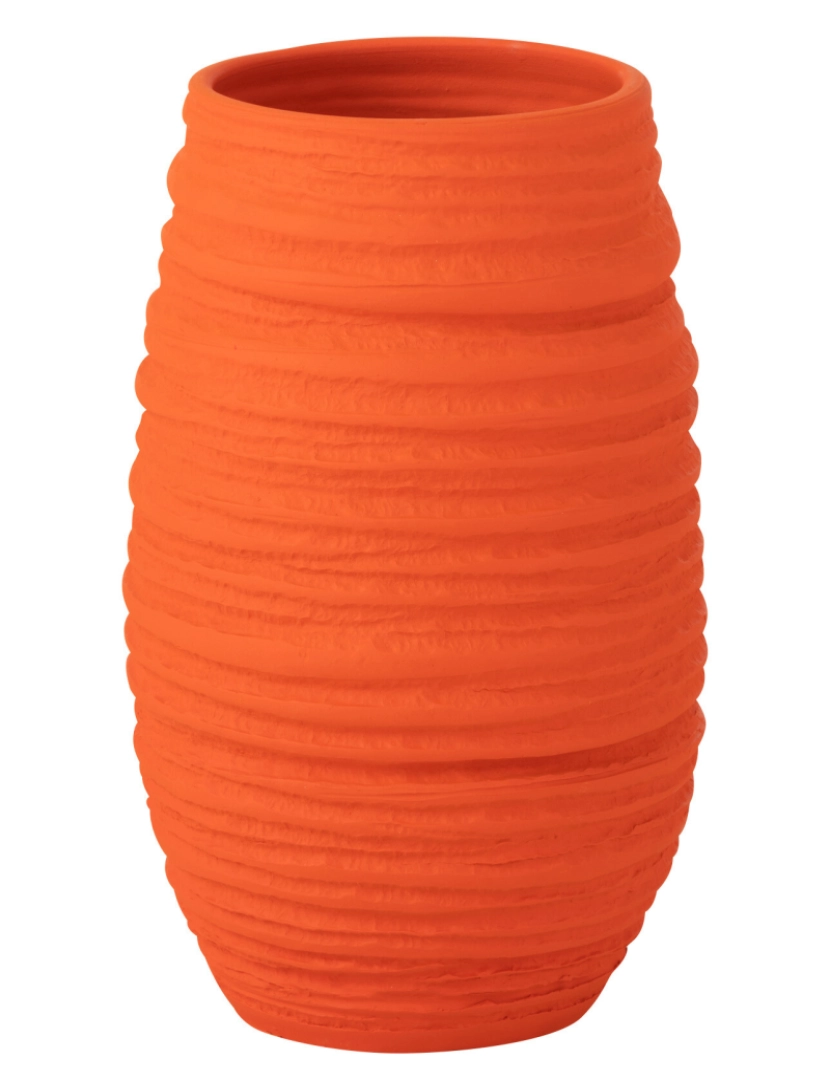 J-Line - Festa da Linha J Vaso de cerâmica laranja grande