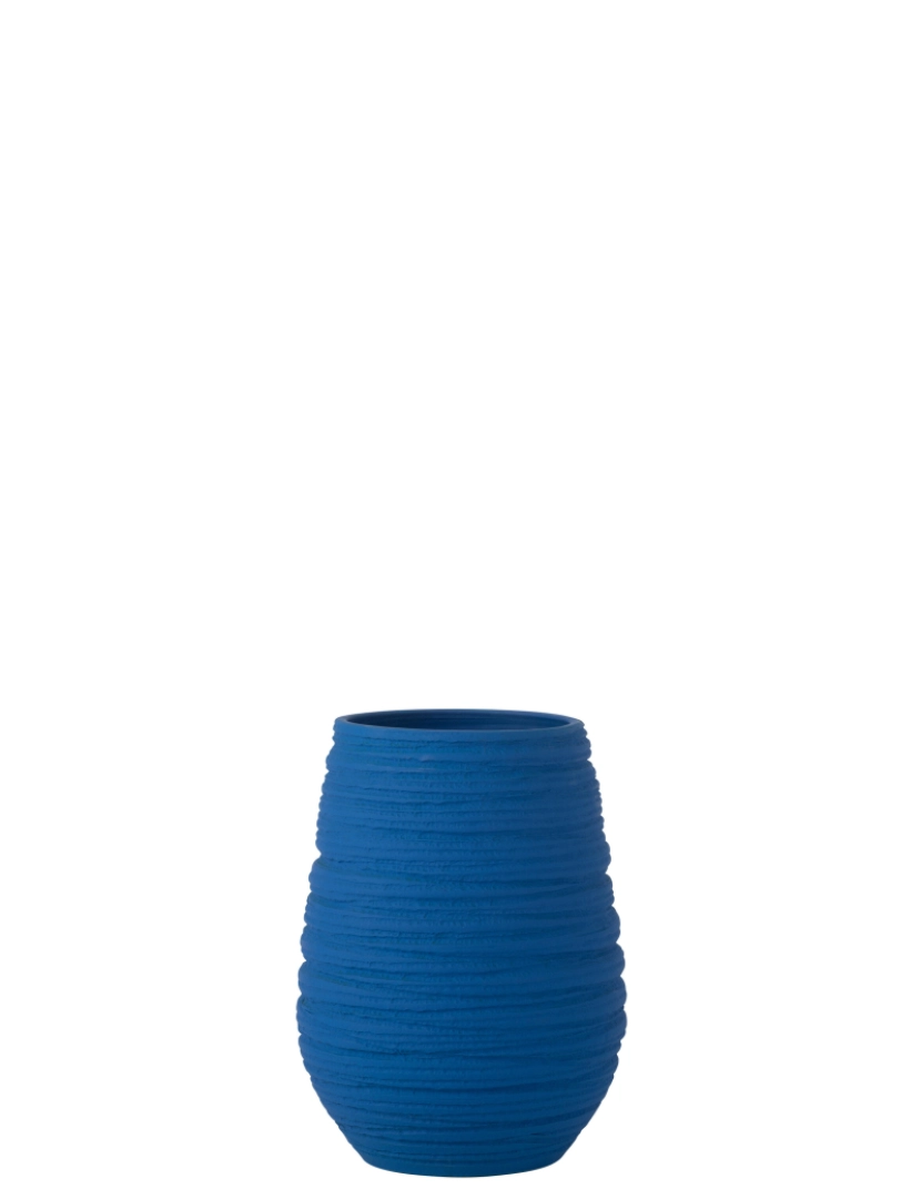 imagem de J-Line Fiesta vaso cerâmico Médio Azul1