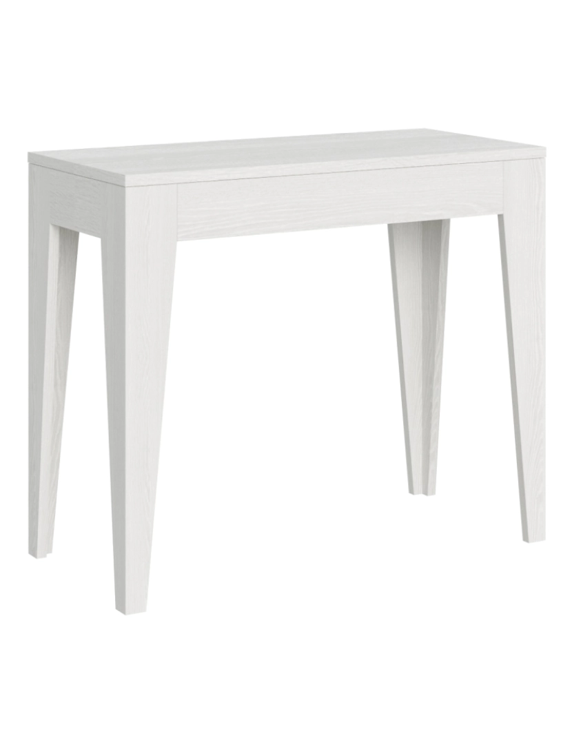 Itamoby - Mesa consola extensível 90x42/198 cm Isotta Small Cinza Branca