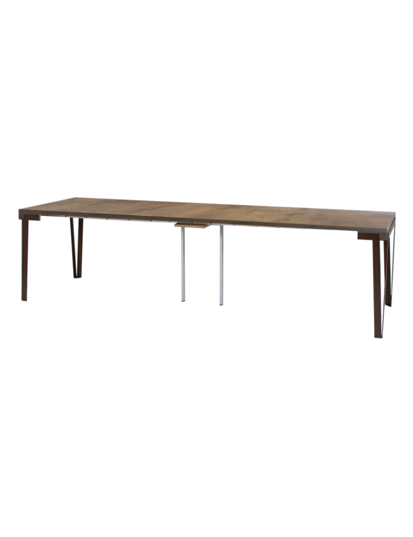 imagem de Mesa consola extensível 90x40/300 cm Rio Nogueira quadro Ferrugem4