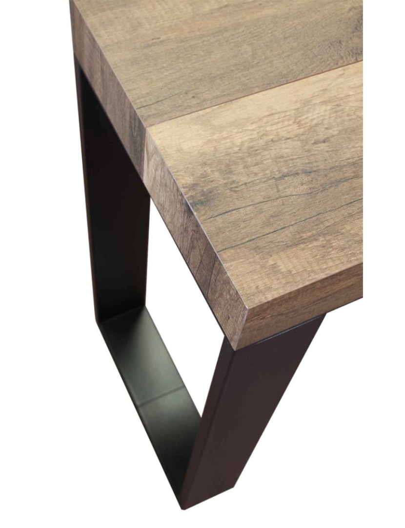 imagem de Mesa consola extensível 90x40/300 cm Tecno Nogueira quadro Antracite7