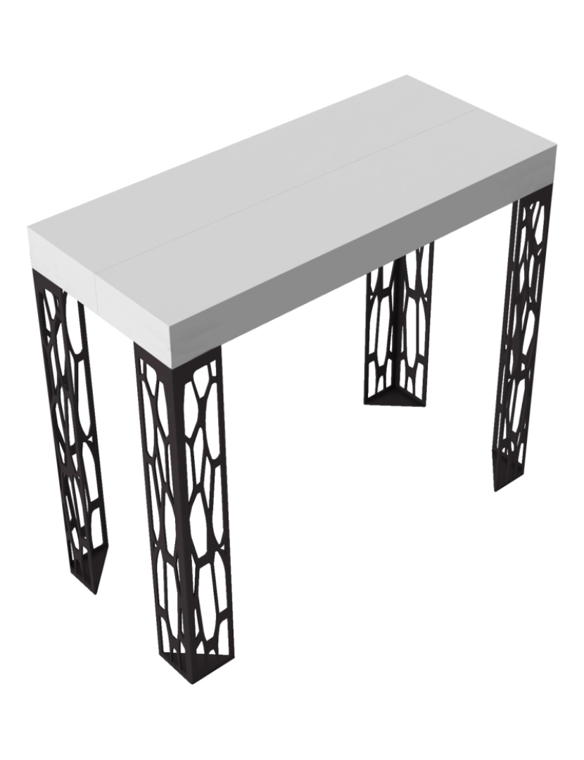 imagem de Mesa consola extensível 90x40/300 cm Ghibli Cinza Branca quadro Antracite6