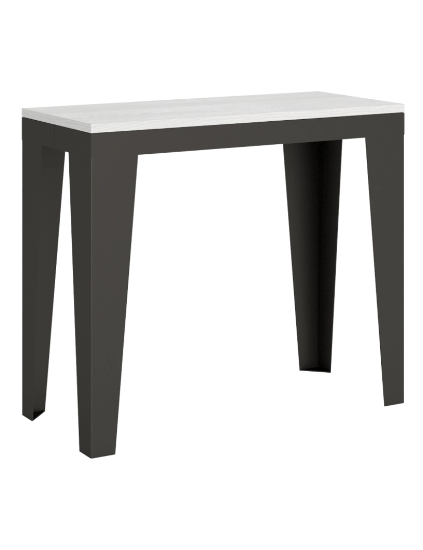 imagem de Mesa consola extensível 90x40/196 cm Flame Small Evolution Cinza Branca quadro Antracite1