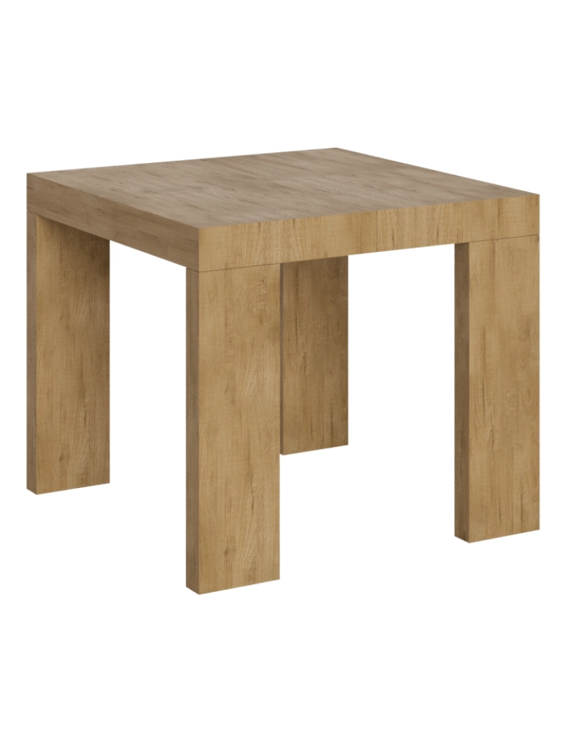 Itamoby - Mesa de jantar extensível 90x90/246 cm Roxell Carvalho Natural