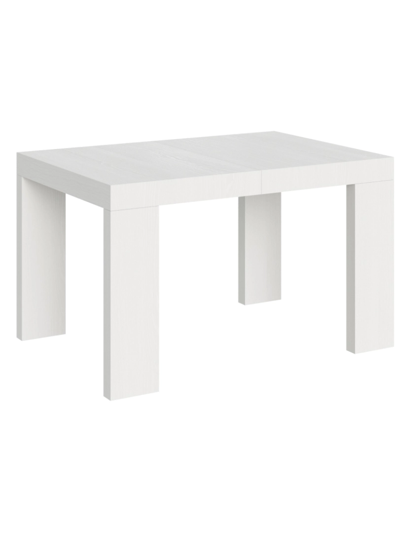 imagem de Mesa de jantar extensível 90x120/224 cm Roxell Cinza Branca1