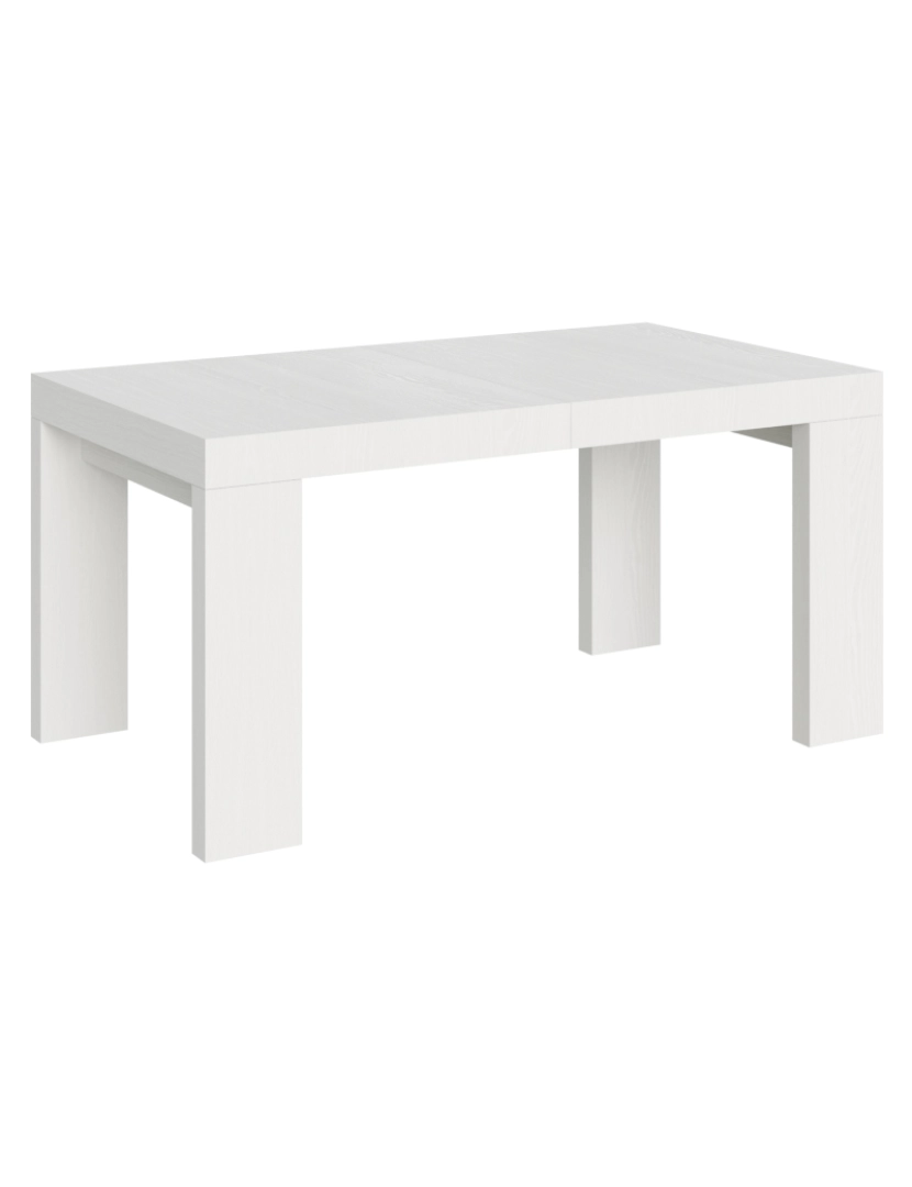 imagem de Mesa de jantar extensível 90x160/420 cm Roxell Cinza Branca1