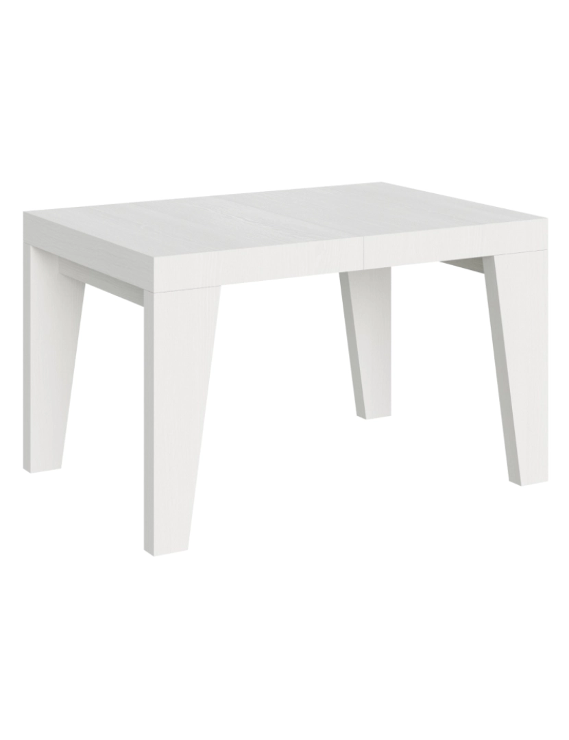 Itamoby - Mesa de jantar extensível 90x120/224 cm Naxy Cinza Branca