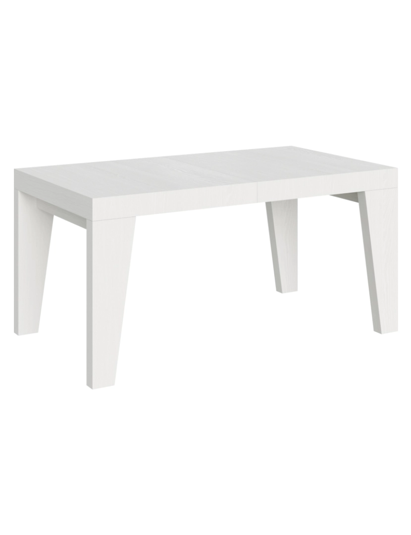 imagem de Mesa de jantar extensível 90x160/264 cm Naxy Cinza Branca1