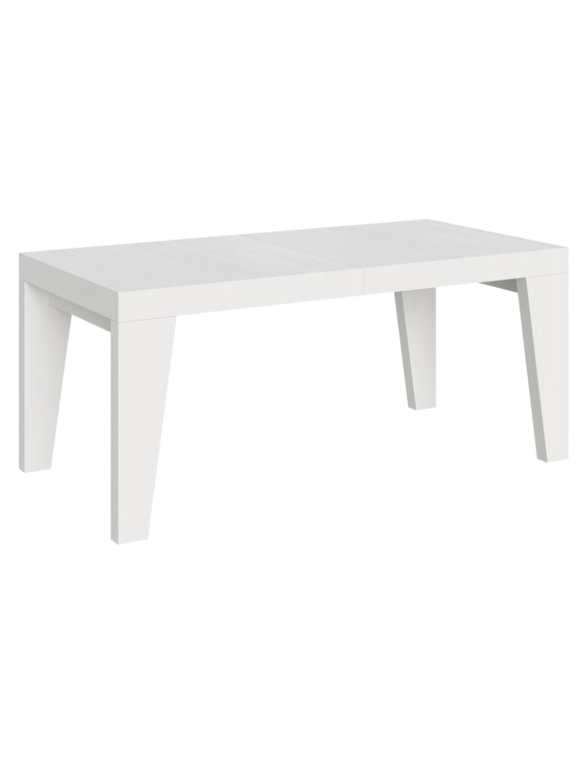 Itamoby - Mesa de jantar extensível 90x180/284 cm Naxy Cinza Branca