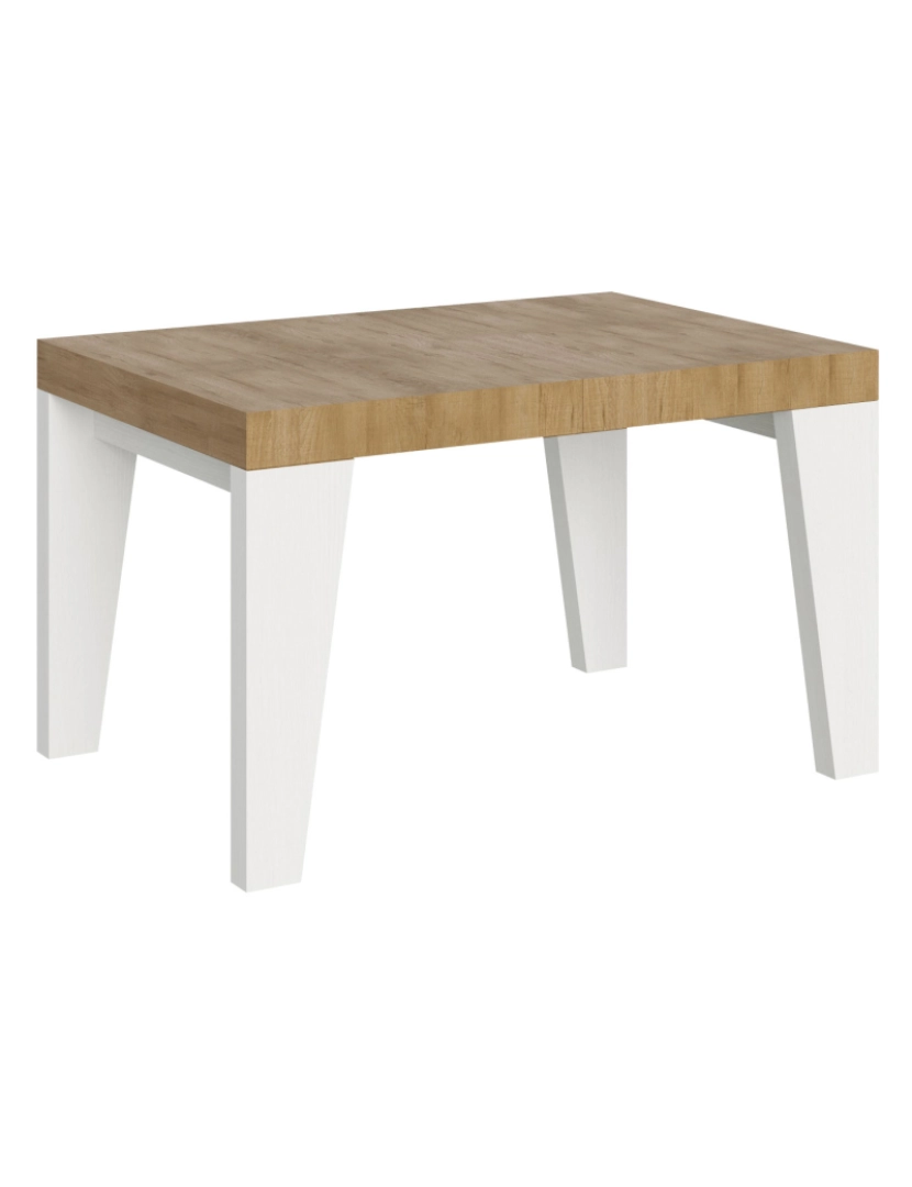 imagem de Mesa de jantar extensível 90x130/234 cm Naxy Mix plano Carvalho Natural - pernas Cinza Branca1