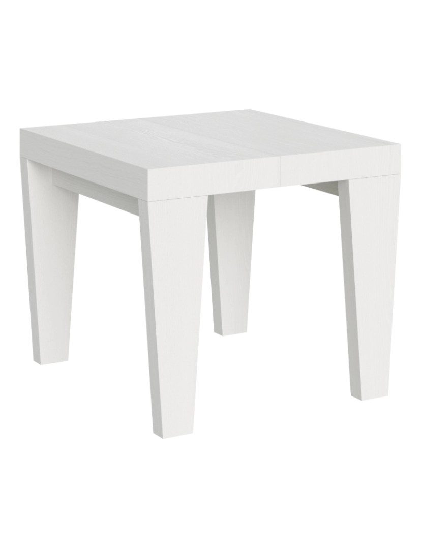 Itamoby - Mesa de jantar extensível 90x90/246 cm Spimbo Cinza Branca