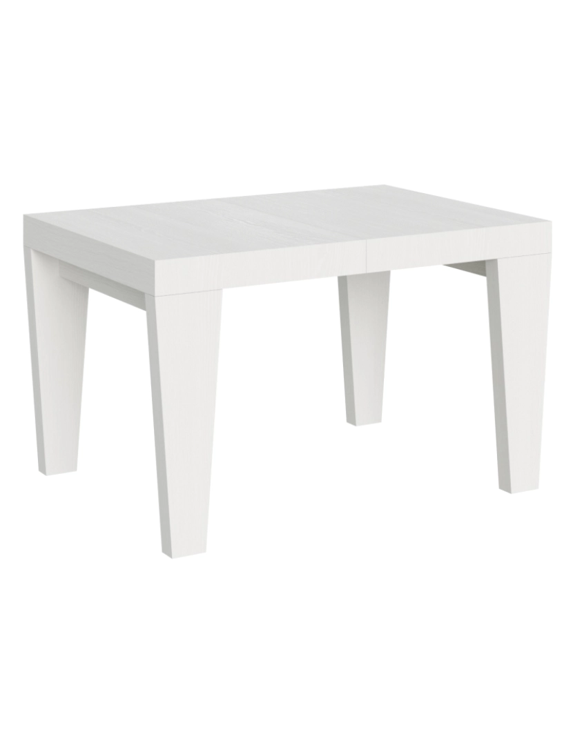 Itamoby - Mesa de jantar extensível 90x120/224 cm Spimbo Cinza Branca