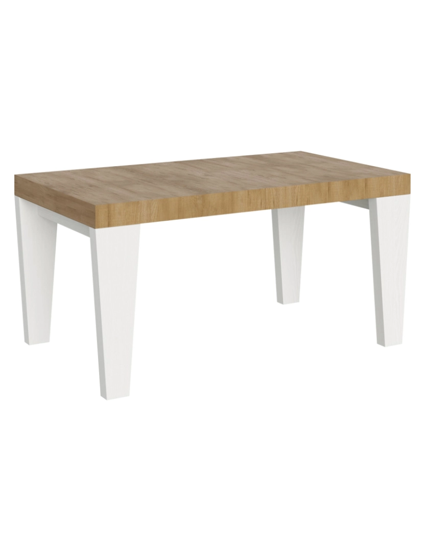 Itamoby - Mesa de jantar extensível 90x160/264 cm Spimbo Mix plano Carvalho Natural - pernas Cinza Branca