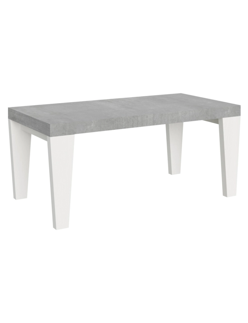 imagem de Mesa de jantar extensível 90x180/284 cm Spimbo Mix plano Cimento - pernas Cinza Branca1