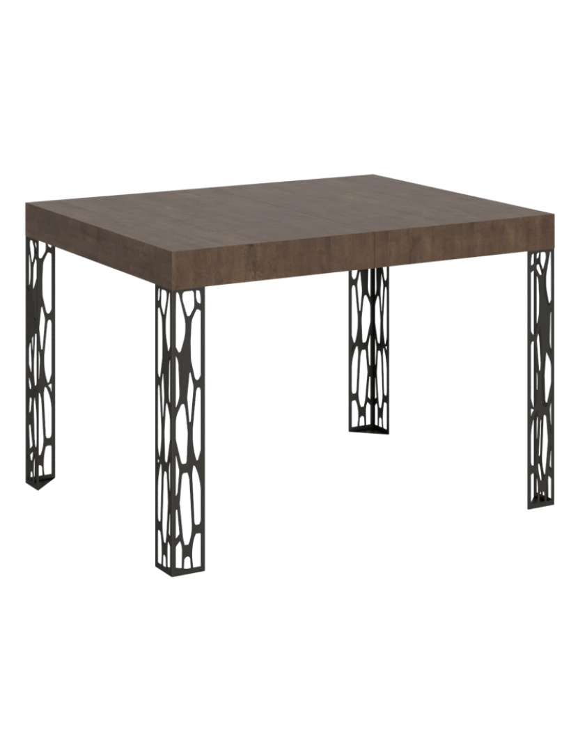 imagem de Mesa de jantar extensível 70x110/194 cm Ghibli Nogueira quadro Antracite1