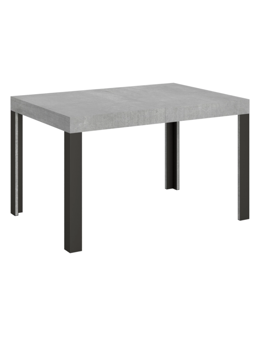 Itamoby - Mesa de jantar extensível 90x120/224 cm Linea Cimento quadro Antracite