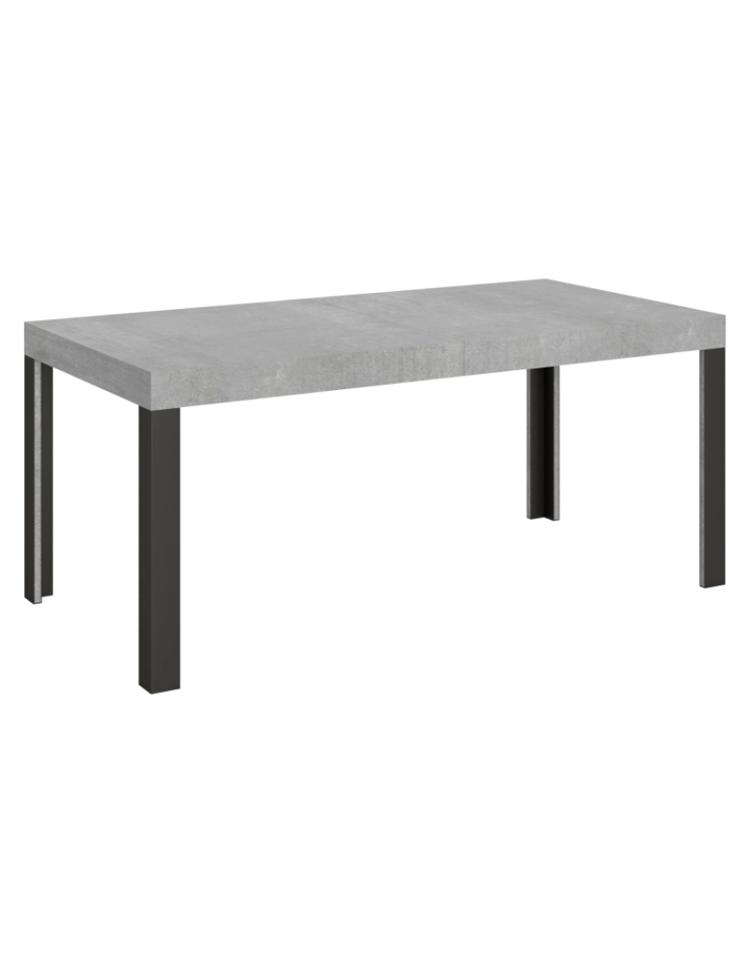 Itamoby - Mesa de jantar extensível 90x180/284 cm Linea Cimento quadro Antracite