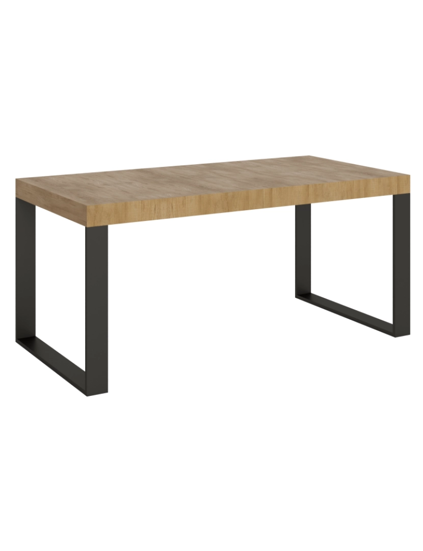 Itamoby - Mesa de jantar extensível 90x180/284 cm Tecno Carvalho Natural quadro Antracite