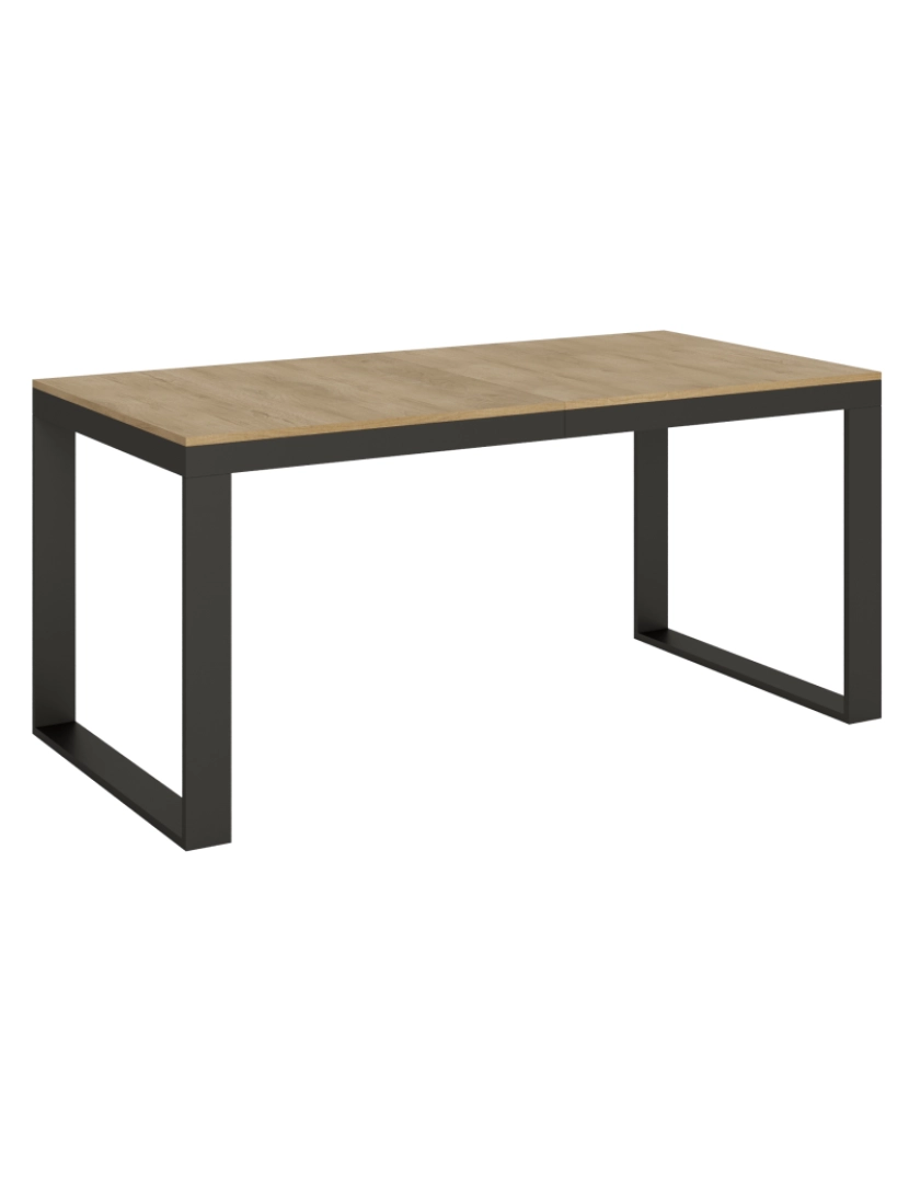 Itamoby - Mesa de jantar extensível 90x180/284 cm Tecno Evolution Carvalho Natural quadro Antracite