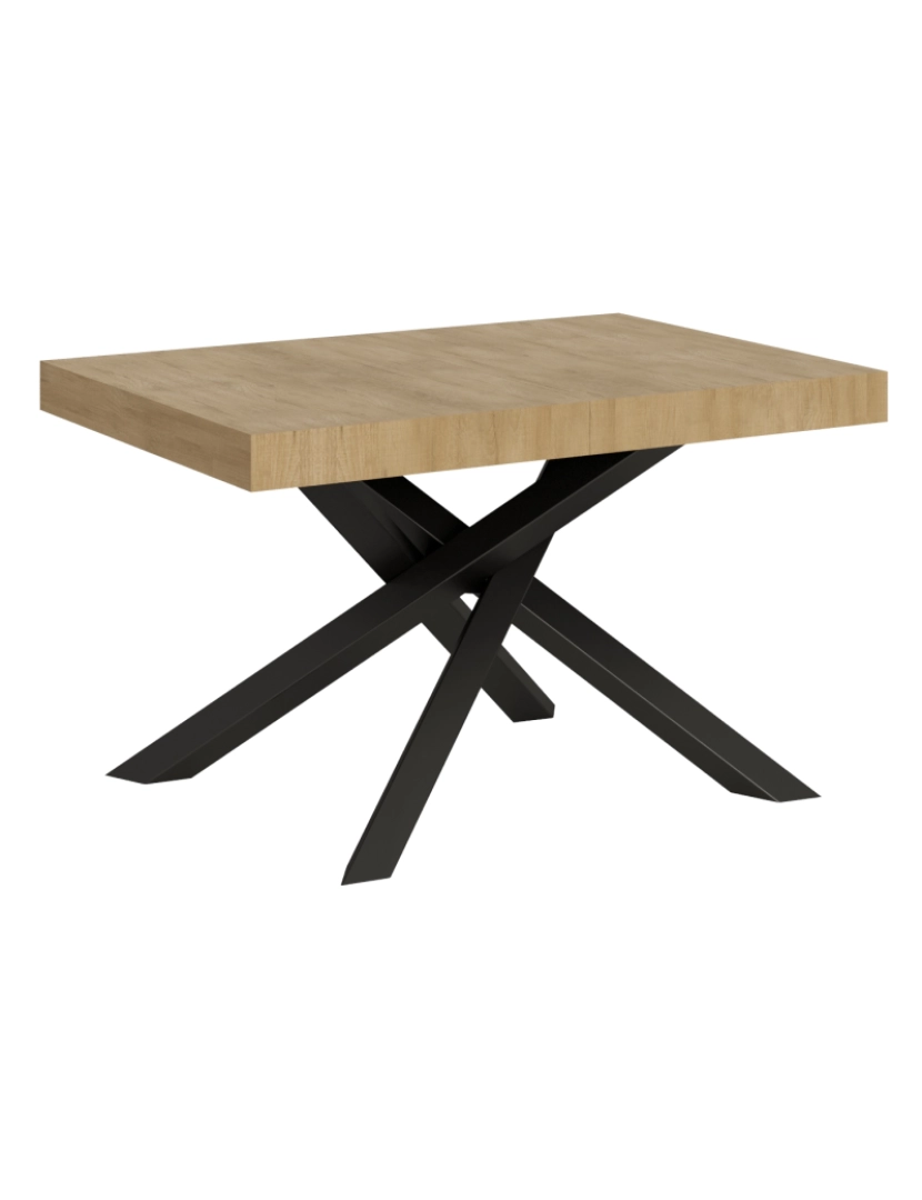 Itamoby - Mesa de jantar extensível 90x120/224 cm Volantis Carvalho Natural quadro Antracite