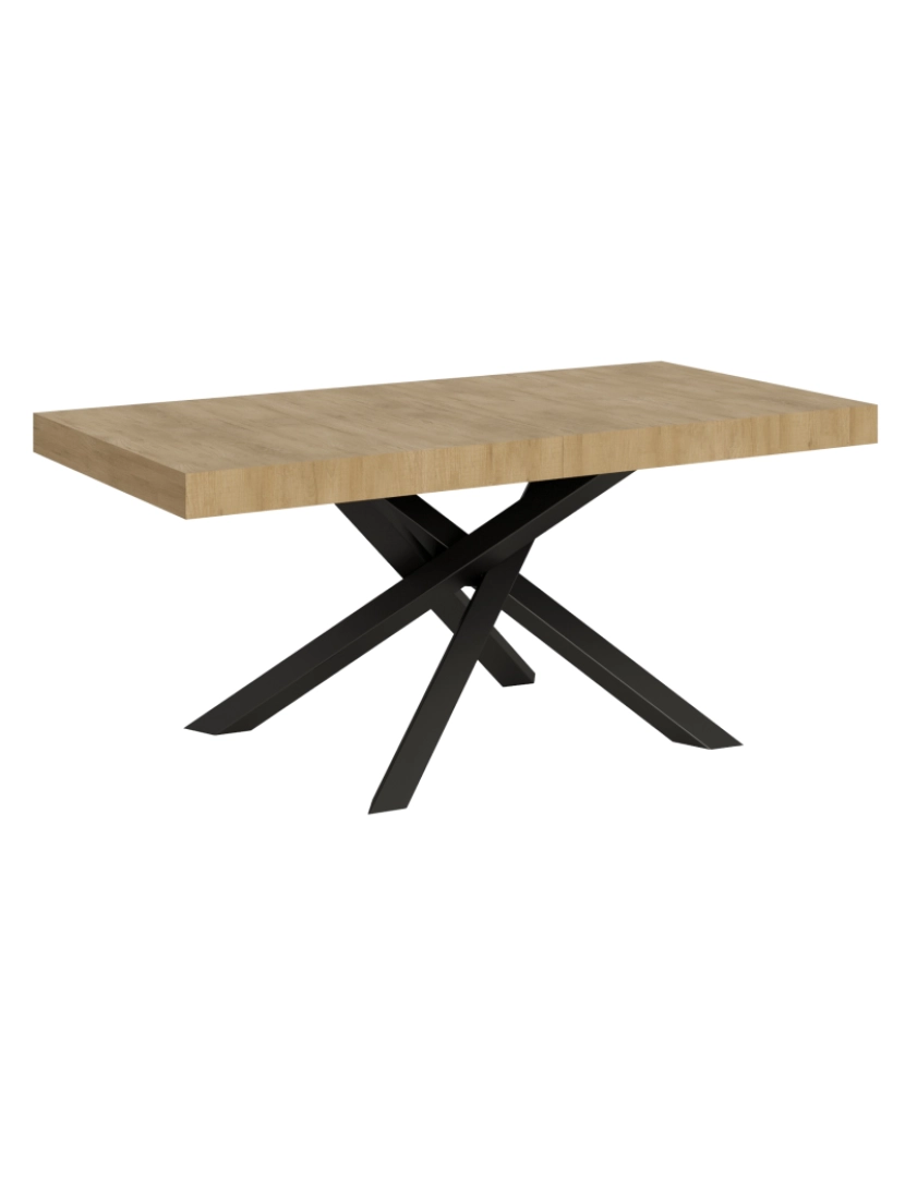 Itamoby - Mesa de jantar extensível 90x180/284 cm Volantis Carvalho Natural quadro Antracite