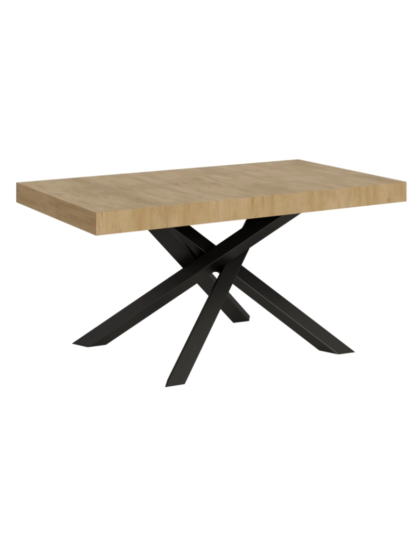 Itamoby - Mesa de jantar extensível 90x160/420 cm Volantis Carvalho Natural quadro Antracite