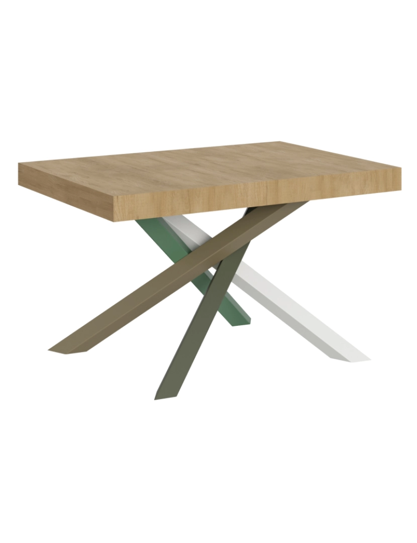 Itamoby - Mesa de jantar extensível 90x120/224 cm Volantis Carvalho Natural quadro 4/A