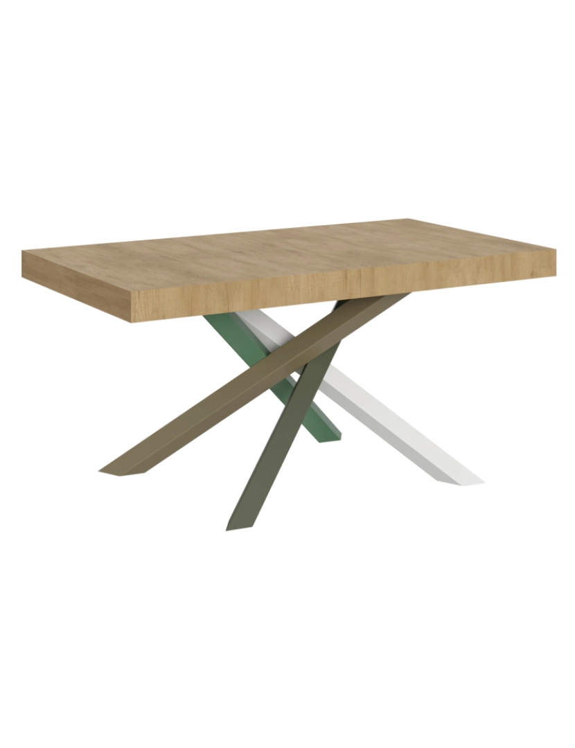 Itamoby - Mesa de jantar extensível 90x160/420 cm Volantis Carvalho Natural quadro 4/A