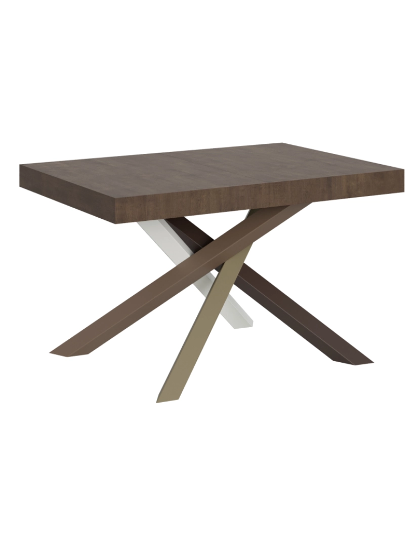 Itamoby - Mesa de jantar extensível 90x120/224 cm Volantis Nogueira quadro 4/C