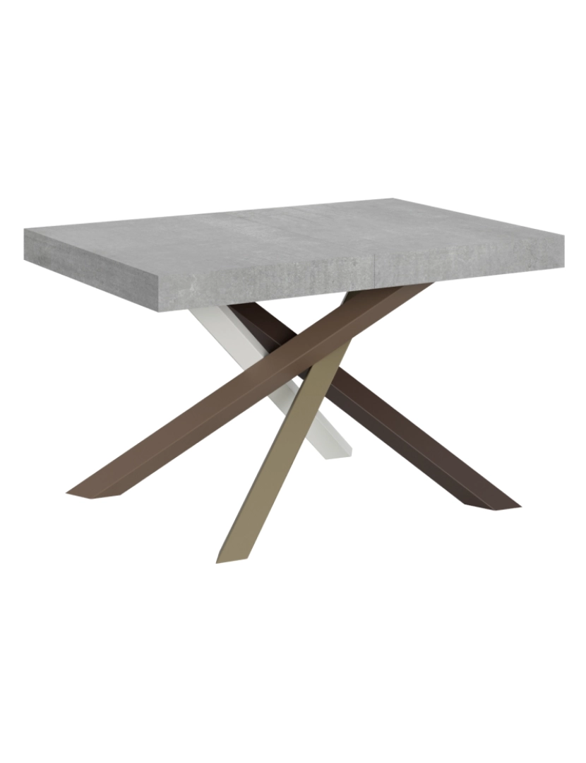 Itamoby - Mesa de jantar extensível 90x130/234 cm Volantis Cimento quadro 4/C