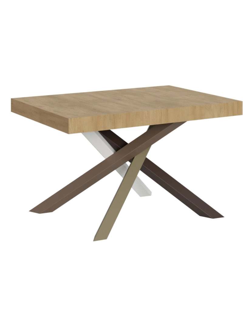 Itamoby - Mesa de jantar extensível 90x130/390 cm Volantis Carvalho Natural quadro 4/C