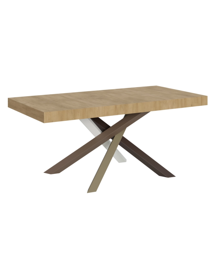 Itamoby - Mesa de jantar extensível 90x180/440 cm Volantis Carvalho Natural quadro 4/C