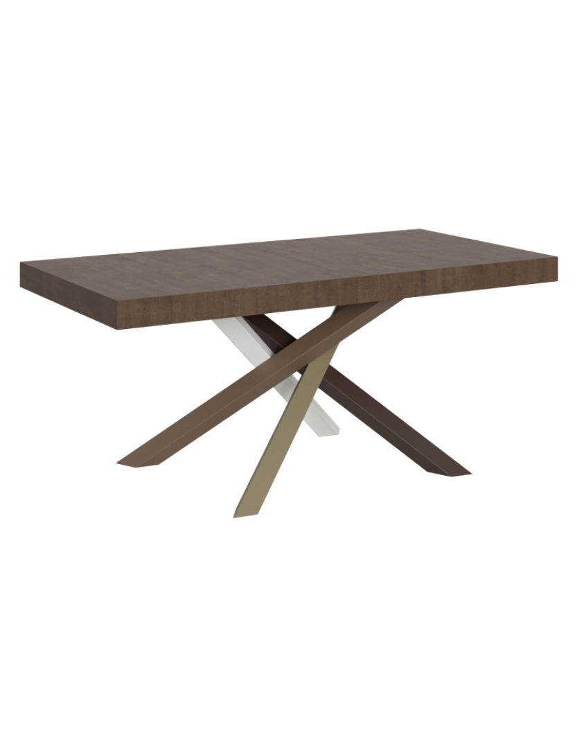 Itamoby - Mesa de jantar extensível 90x180/440 cm Volantis Nogueira quadro 4/C