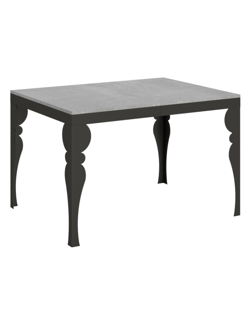 Itamoby - Mesa de jantar extensível 90x120/224 cm Paxon Evolution Cimento quadro Antracite