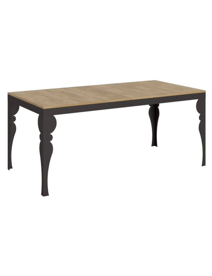 Itamoby - Mesa de jantar extensível 90x180/284 cm Paxon Evolution Carvalho Natural quadro Antracite