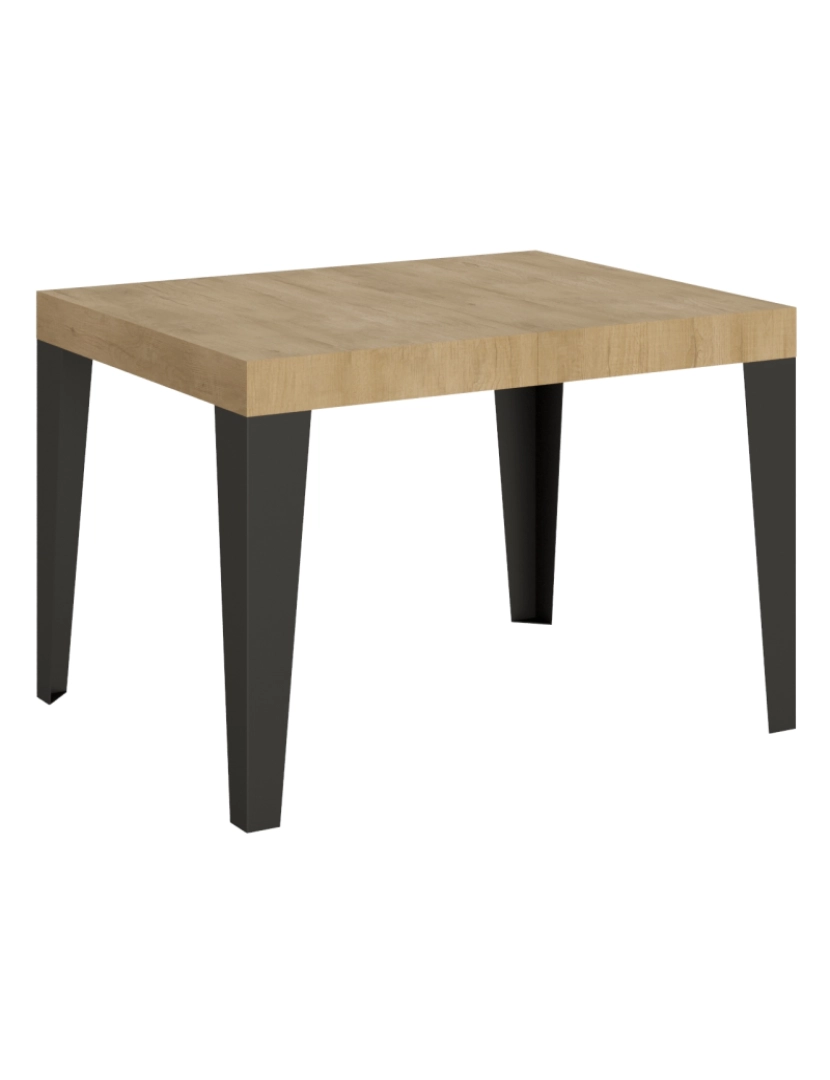 Itamoby - Mesa de jantar extensível 70x110/194 cm Flame Carvalho Natural quadro Antracite