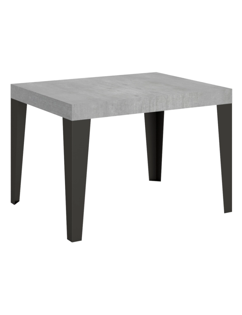 imagem de Mesa de jantar extensível 70x110/194 cm Flame Cimento quadro Antracite1