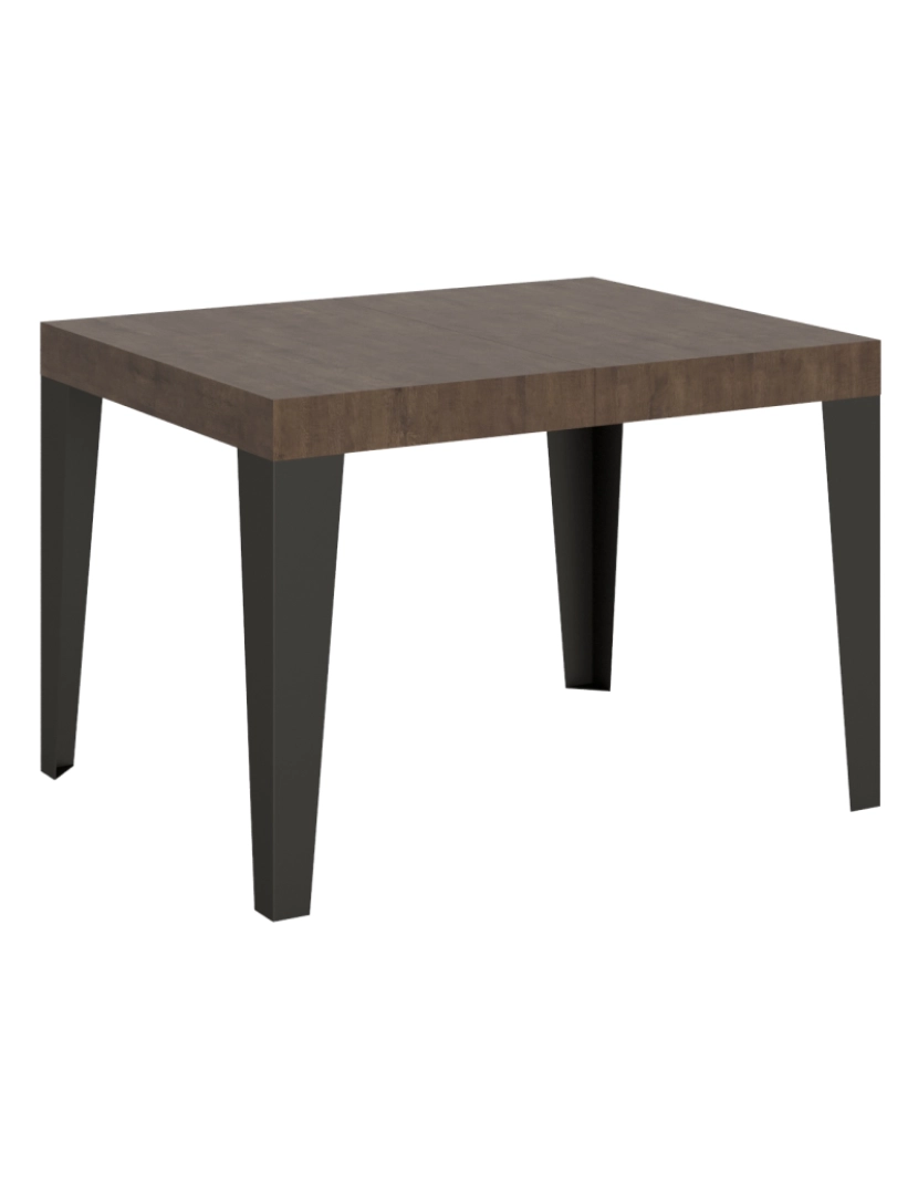 imagem de Mesa de jantar extensível 70x110/194 cm Flame Nogueira quadro Antracite1