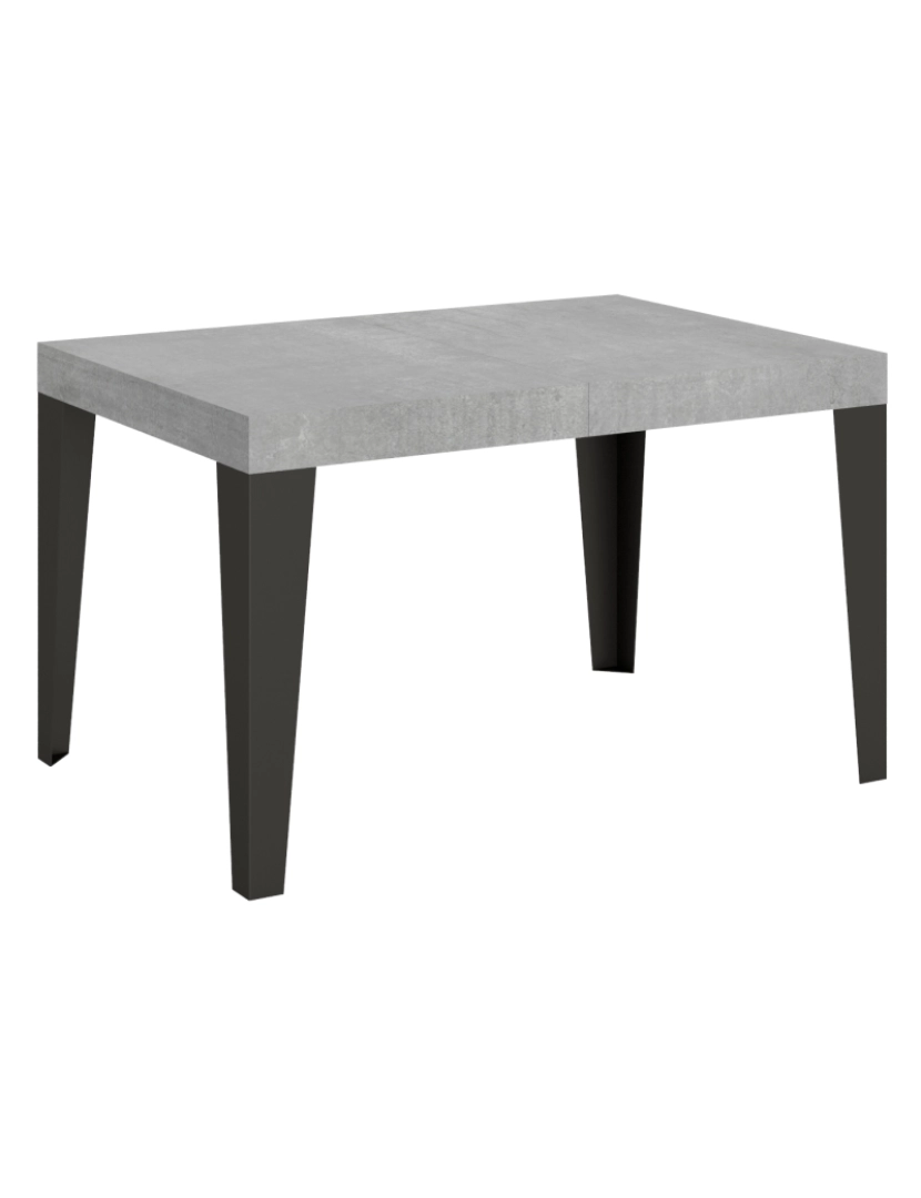 Itamoby - Mesa de jantar extensível 90x130/234 cm Flame Cimento quadro Antracite