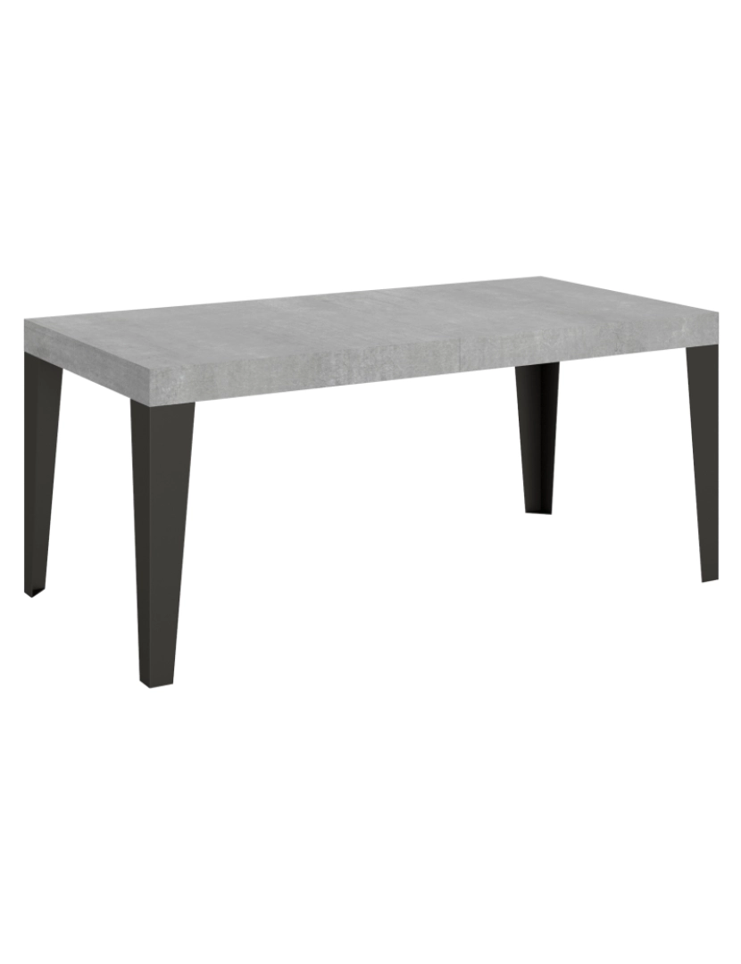 imagem de Mesa de jantar extensível 90x180/284 cm Flame Cimento quadro Antracite1